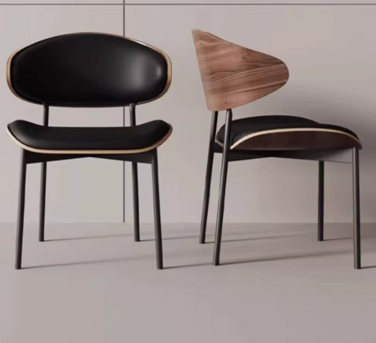 Modern Solid Wood Dining Chair | Designer Hotel & Home Reception Stool