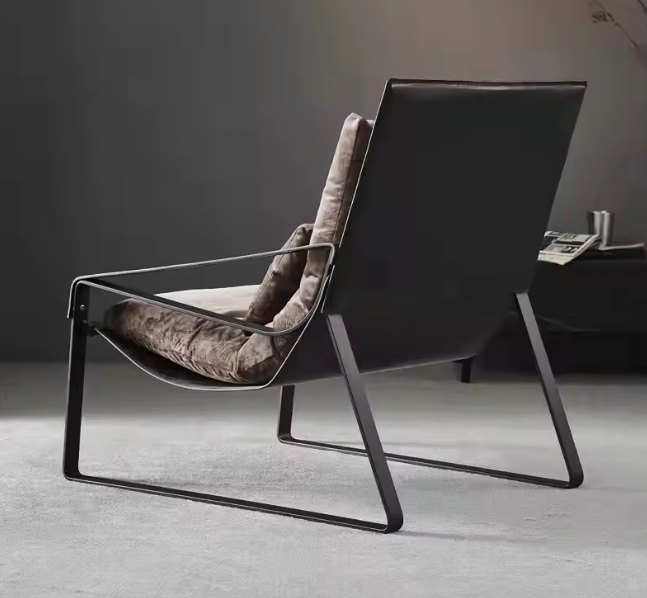 Simple Modern Sofa Chair – Snail Style Rocking Leisure Chair (Coffee)