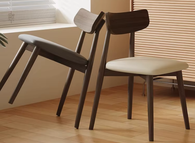 Solid Wood Dining Chair | Modern Minimalist Household Chair for Kitchen & Dining Room