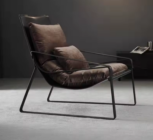 Simple Modern Sofa Chair – Snail Style Rocking Leisure Chair (Coffee)
