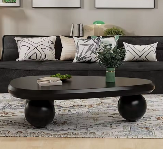 Cute Cloud Coffee Table | Modern Irregular Round Edge Tea Table for Living Room