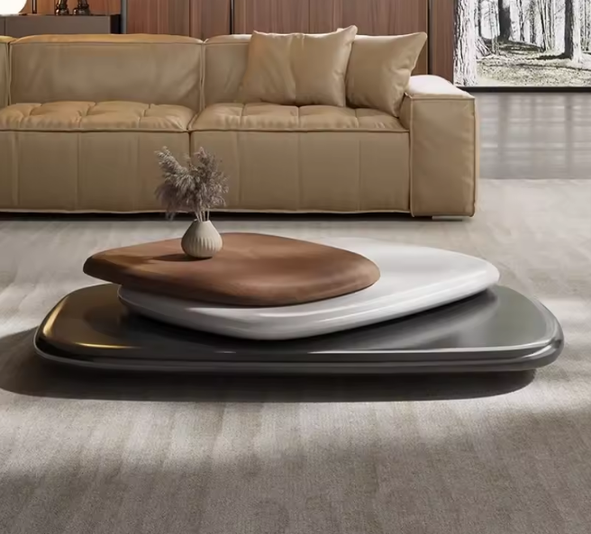 Rotating Coffee Table | Italian Minimalist Designer Modern Living Room Center Table